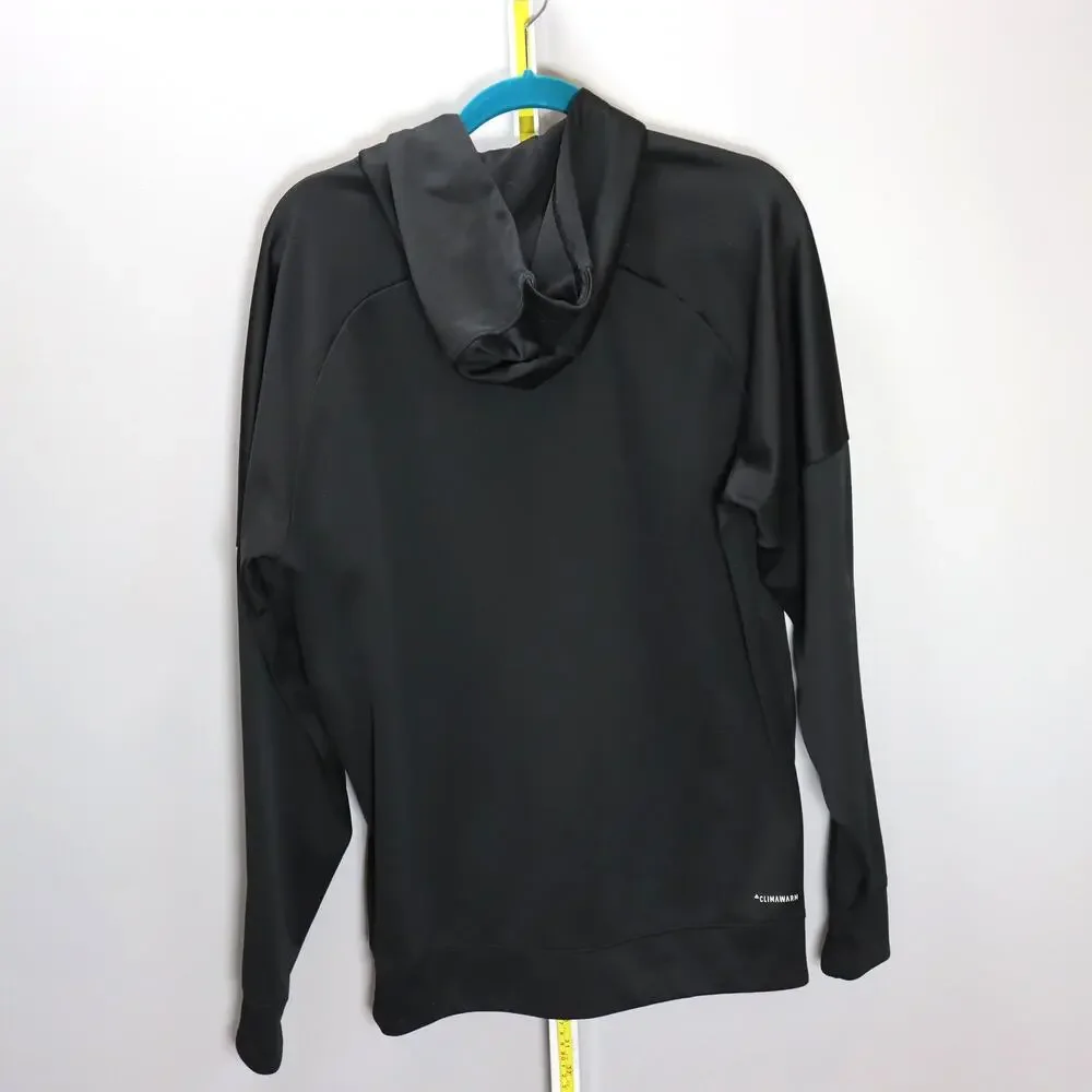 Adidas ClimaWarm Black Hoodie Graphic Logo‎ Pullover Men’s Large